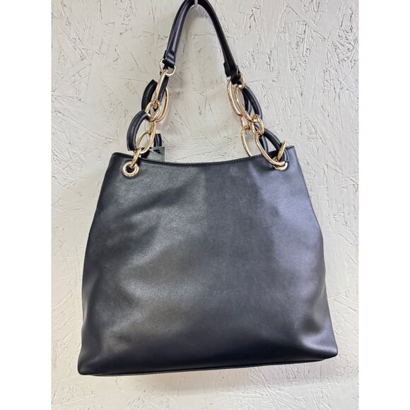 INC International Concepts Trippii chain strap tote shoulder bag - BLACK - Picture 4 of 8